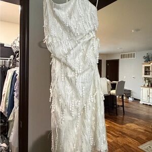 White tight strapy back Dress